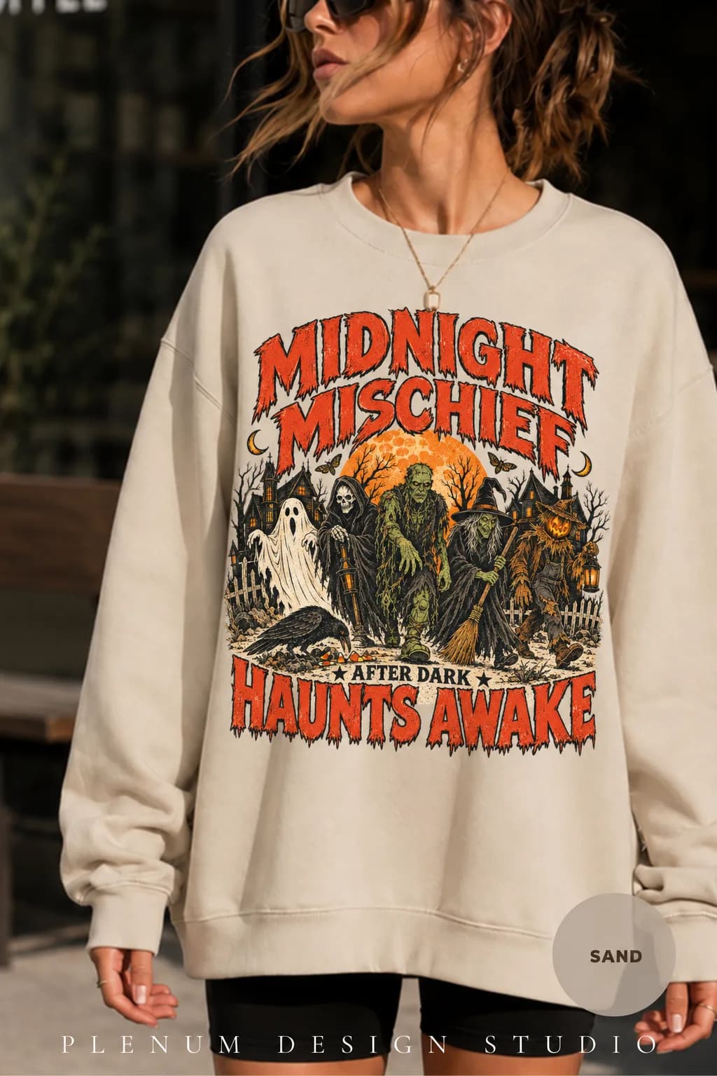 Vintage Halloween Sweatshirt UNISX Retro Halloween Crewneck 90s Grunge Style T Shirt, Ghost Busters Inspired Halloween Shirt for Fall