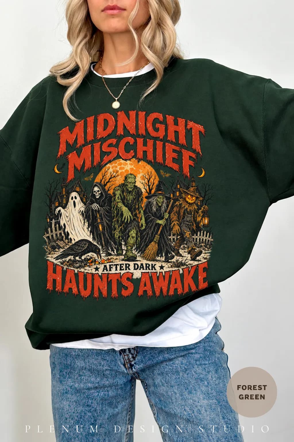 Vintage Halloween Sweatshirt UNISX Retro Halloween Crewneck 90s Grunge Style T Shirt, Ghost Busters Inspired Halloween Shirt for Fall