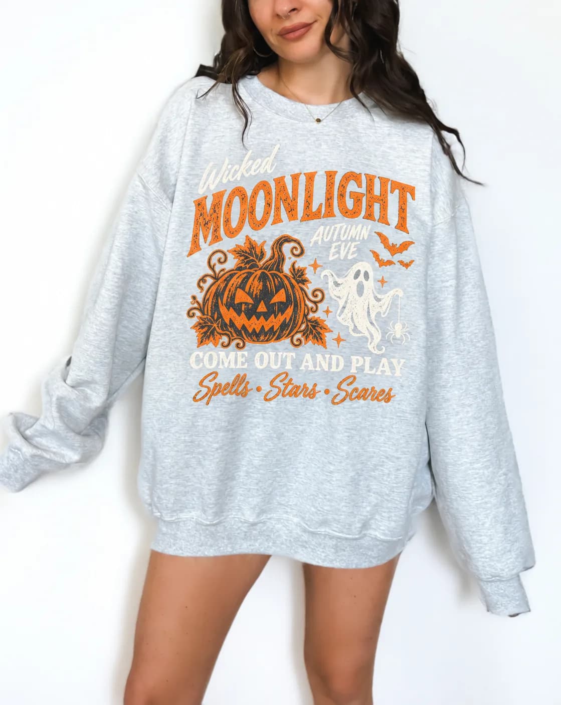 Happy Halloween Vintage Graphic Sweatshirt, Retro Spooky Season Sweater
