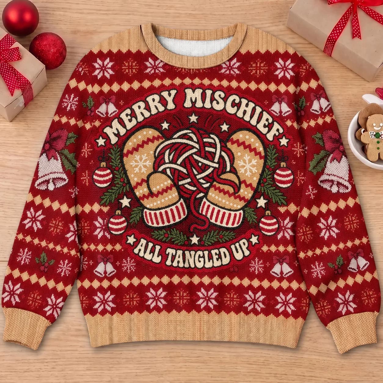 Christmas Ugly Sweatshirt, Personalized Jingle Balls Sweatshirt, Funny Gift for Husband, Dad, Grandpa, Brother, Son, Christmas Gift