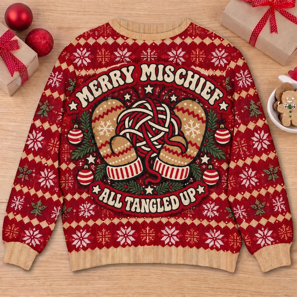 Christmas Ugly Sweatshirt, Personalized Jingle Balls Sweatshirt, Funny Gift for Husband, Dad, Grandpa, Brother, Son, Christmas Gift