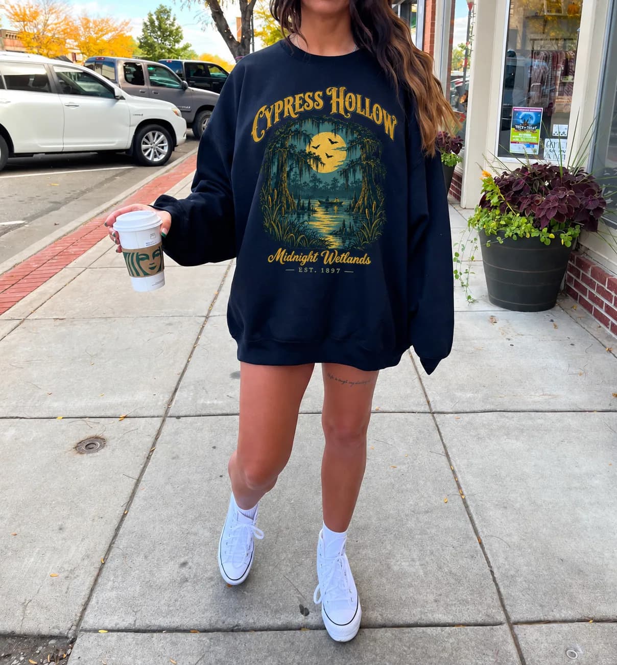 Moonscar Island Sweatshirt: Retro Cartoon Halloween Movie, 90s Nostalgia