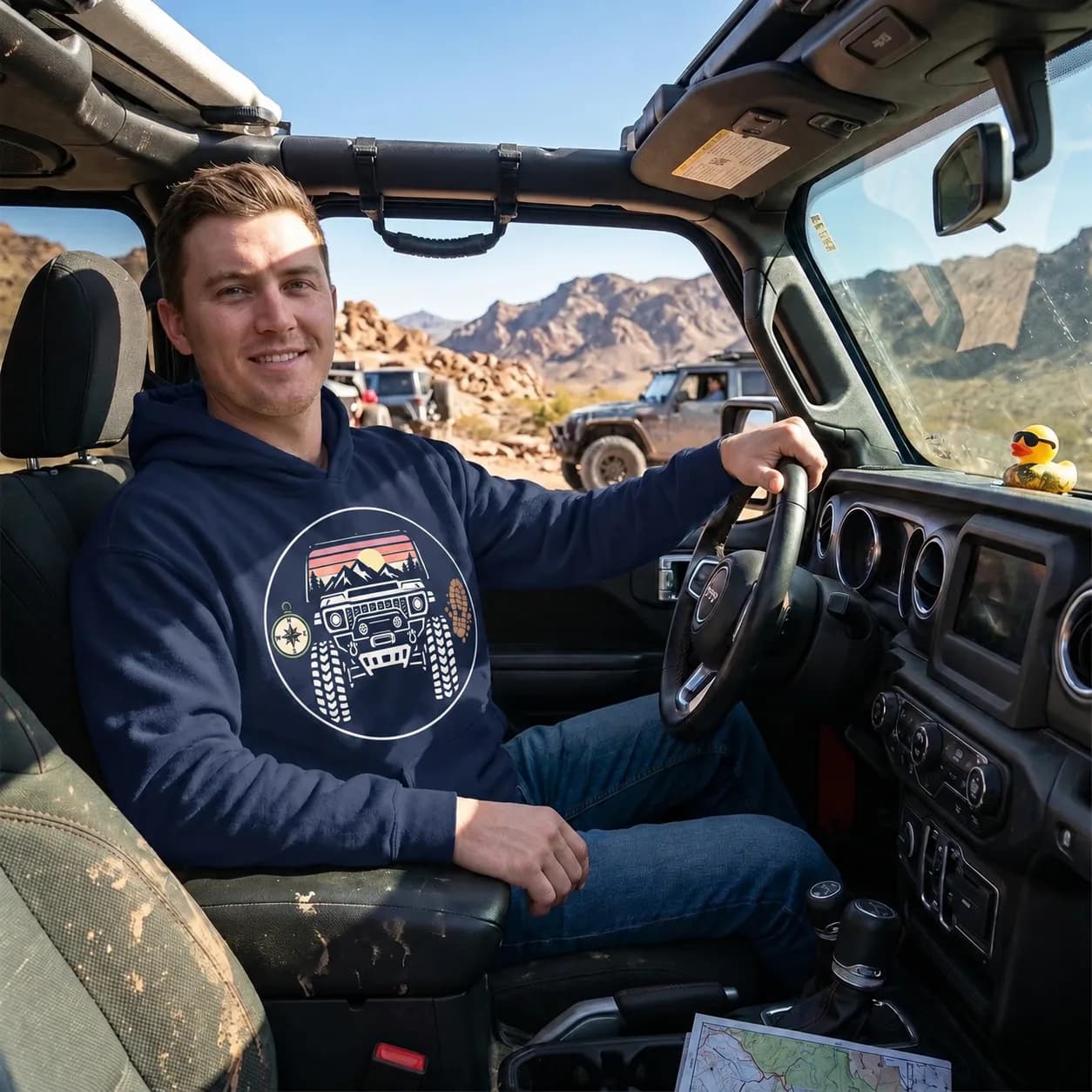 Custom Off-Road Duck Shirt | Personalized Hoodie or Sweatshirt | Add Your Text & Colors | Funny 4x4 Gift | Outdoor Adventure Apparel
