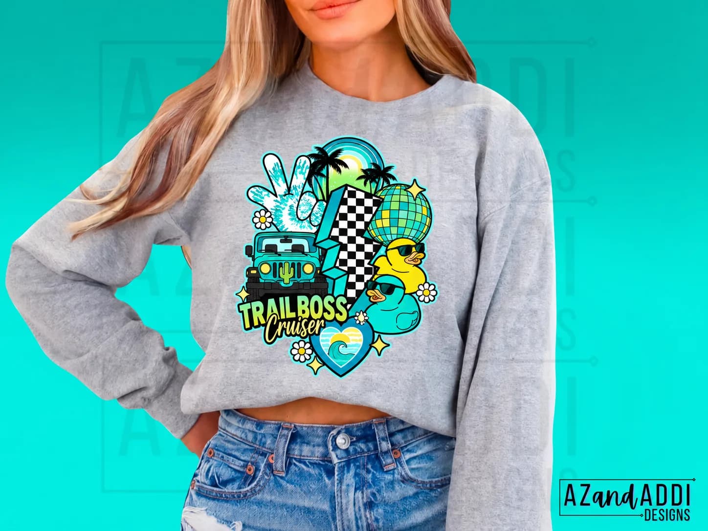 Teal off-roading vehicle png, sunset chaser png, rubber duck png, atv png, heavy duty 4x4 vehicle png, mud riding png