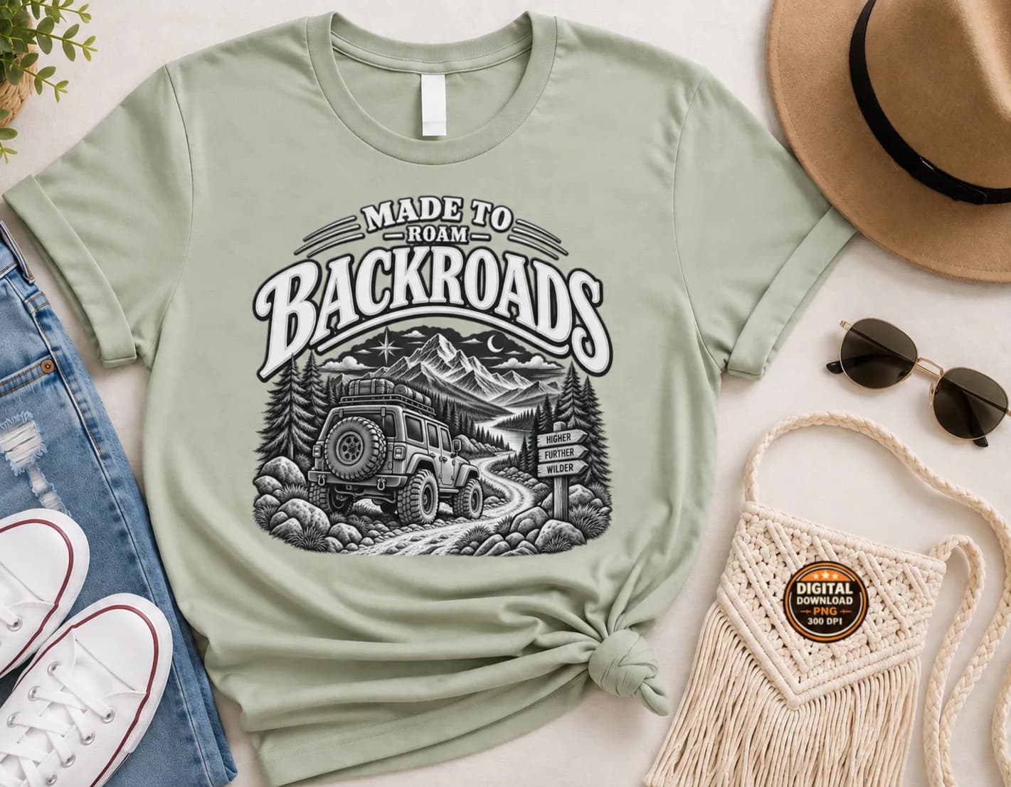 Off Road Adventure PNG, 4x4 Mountain T-Shirt Design, Camping SVG Digital Download