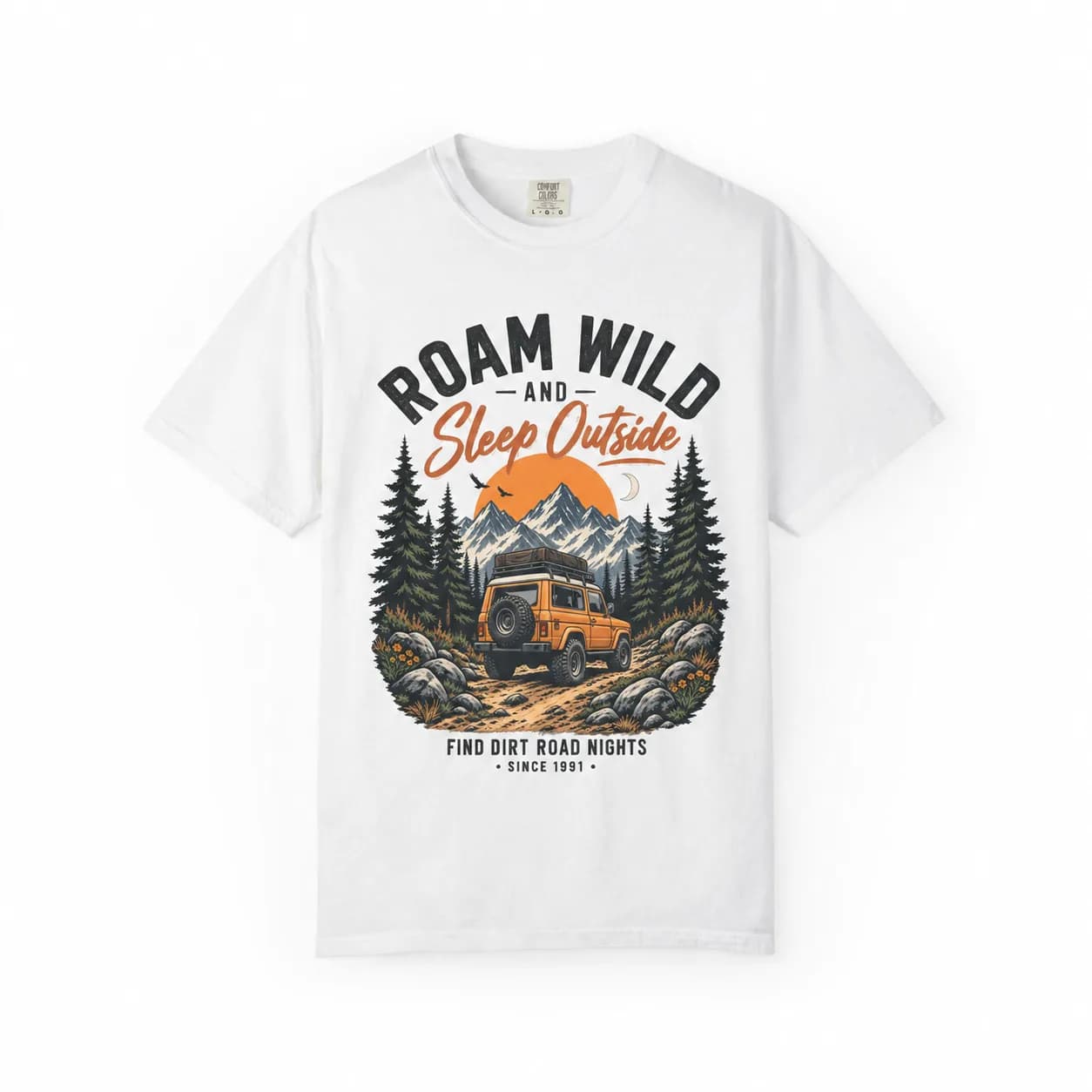 Adventure Is Out There Jeep Mountain T-Shirt | Vintage Off-Road Camping Tee