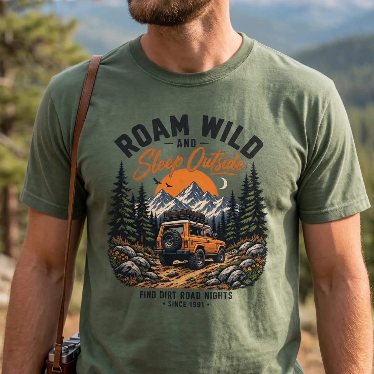 Adventure Is Out There Jeep Mountain T-Shirt | Vintage Off-Road Camping Tee
