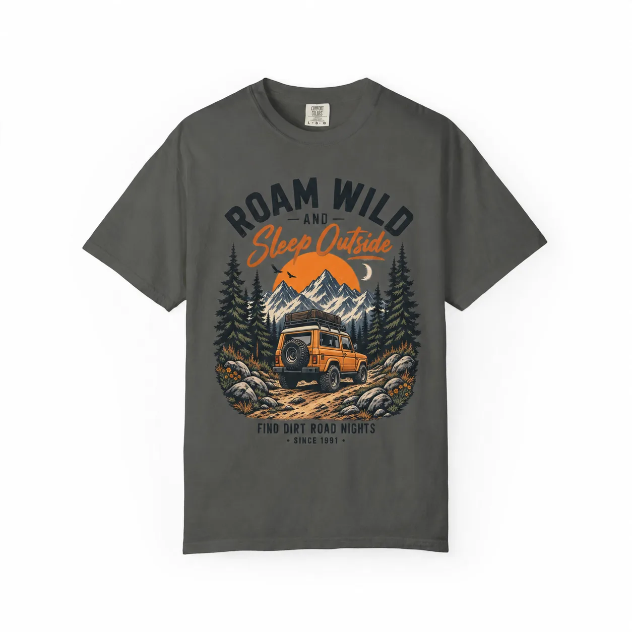 Adventure Is Out There Jeep Mountain T-Shirt | Vintage Off-Road Camping Tee
