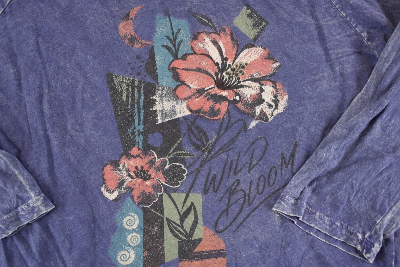 Vintage 1990s Jess And Jane Floral AOP Souvenir Shirt Womens M / 90s Crewneck / Travel Vacation Sweater