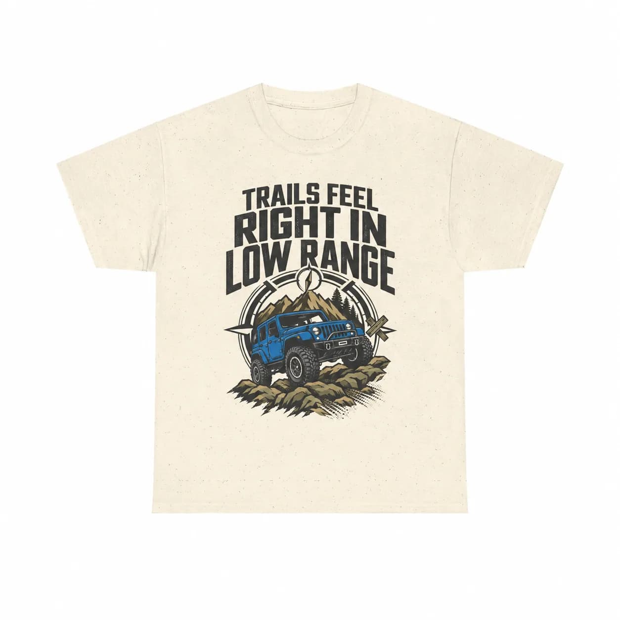 Life's Better in 4-Low T-Shirt | Off-Road Truck Mountain Graphic