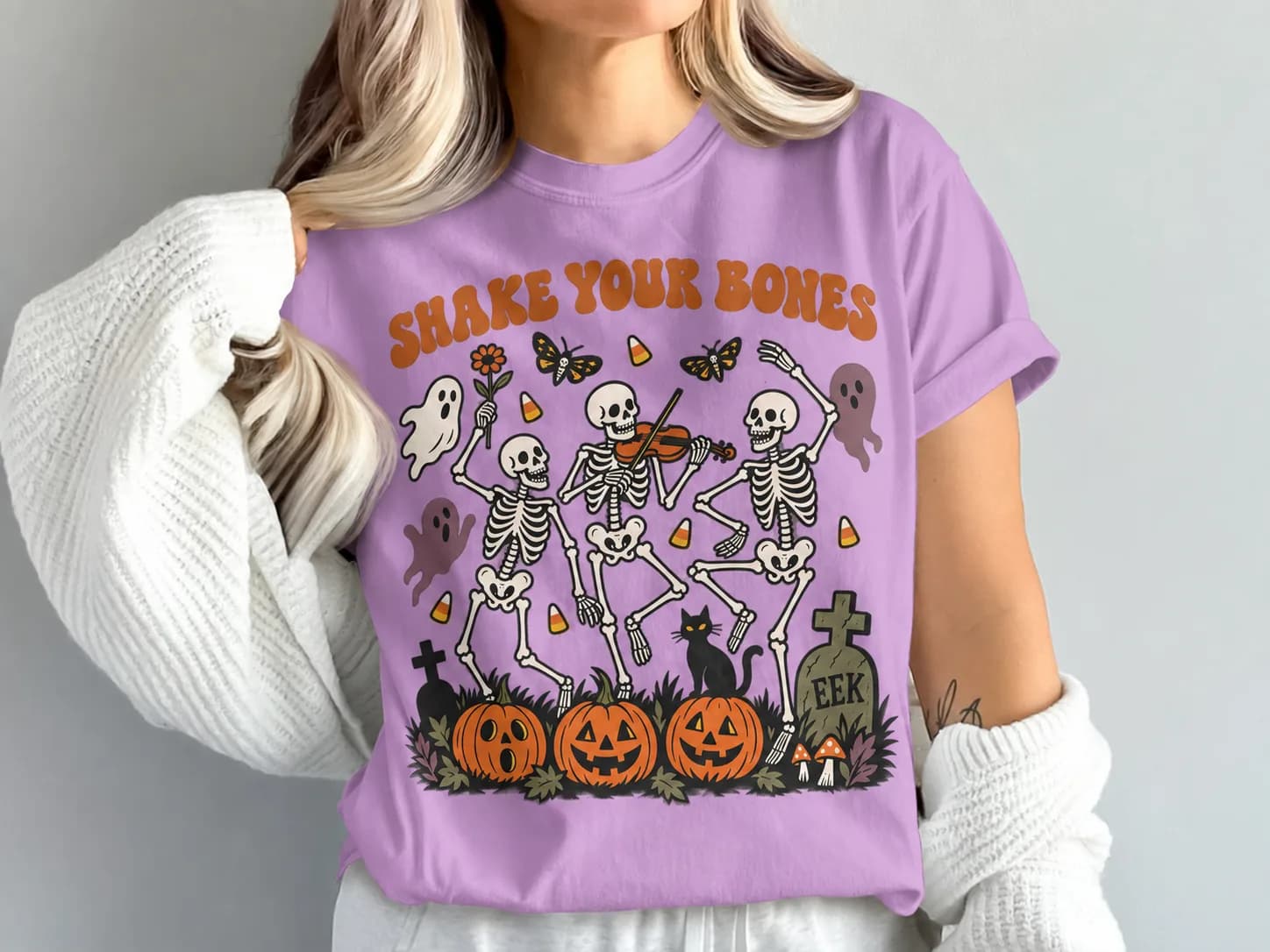 Lets Get Halloweird T-Shirt, Halloween Skeletons Party Tee, Funny Halloween Shirt, Spooky Season Costume Shirt, Ghosts Pumpkins Fall T Shirt