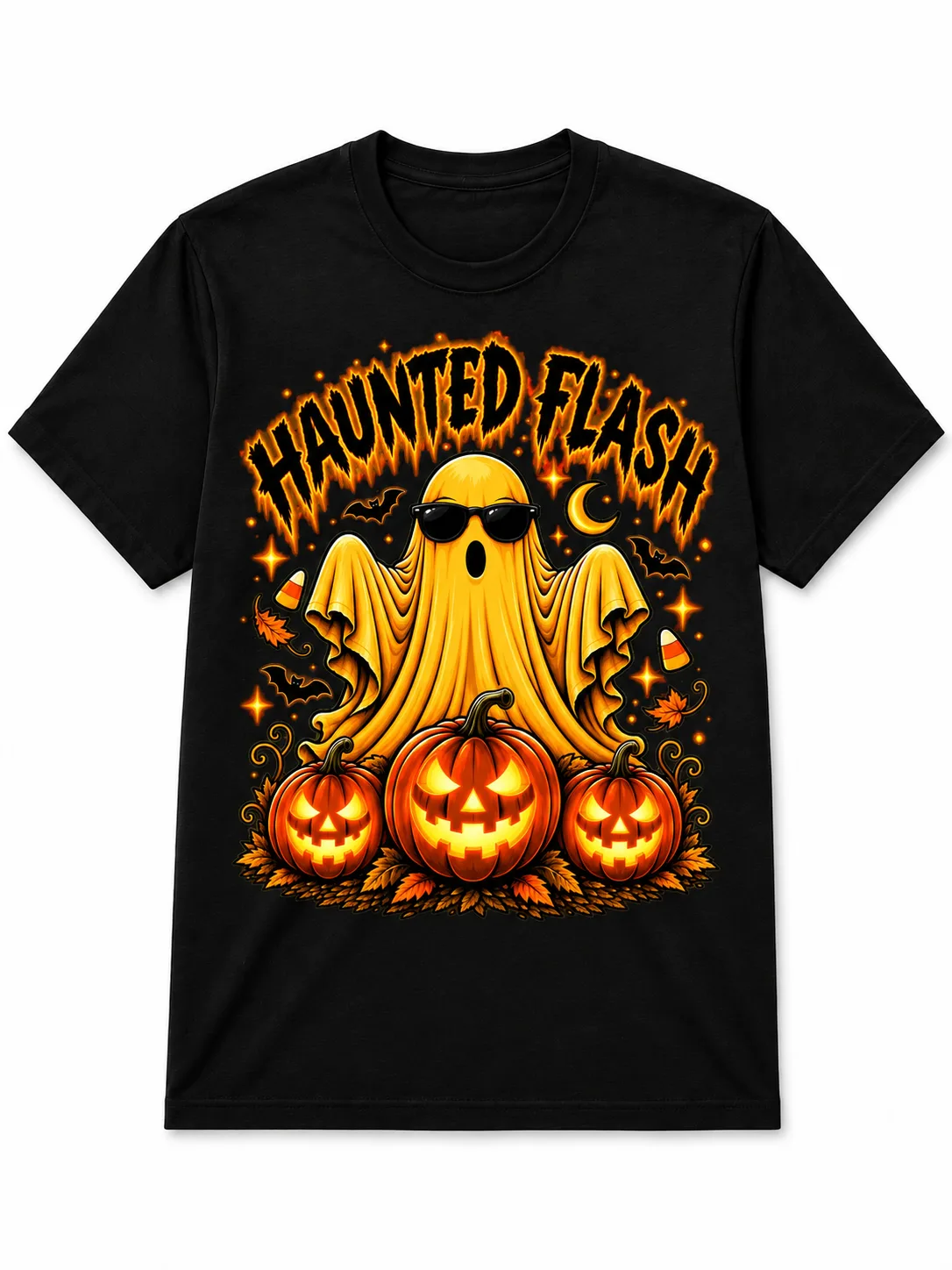 Spooky Snap Ghost Pumpkin Halloween Shirt, Unisex Fall Graphic Tee