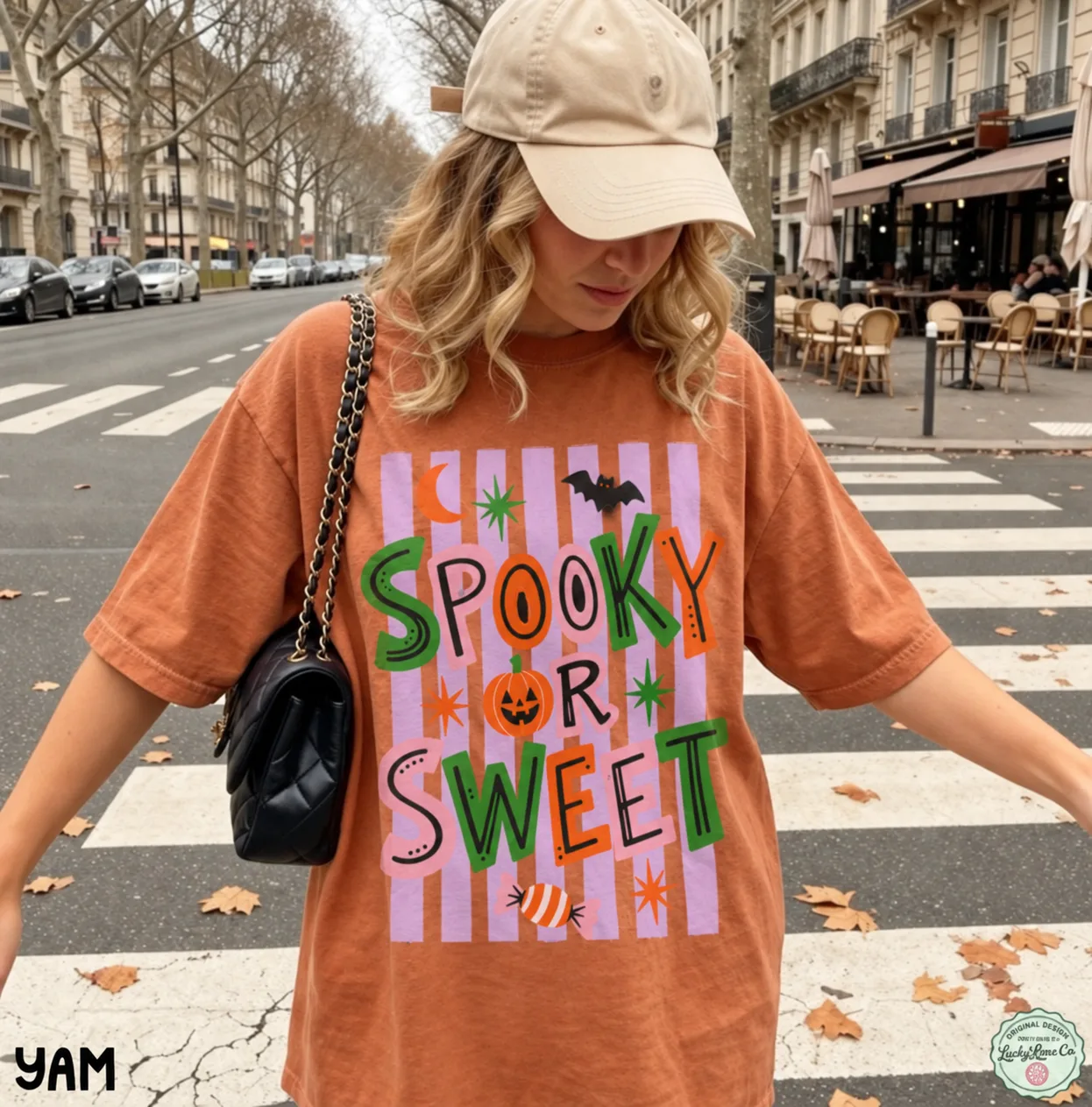 Trick or Treat Shirt, Comfort Colors® Halloween Tshirt, Preppy Halloween Shirt, Retro Halloween Tee, Pumpkin Season, Spooky Season Vibes