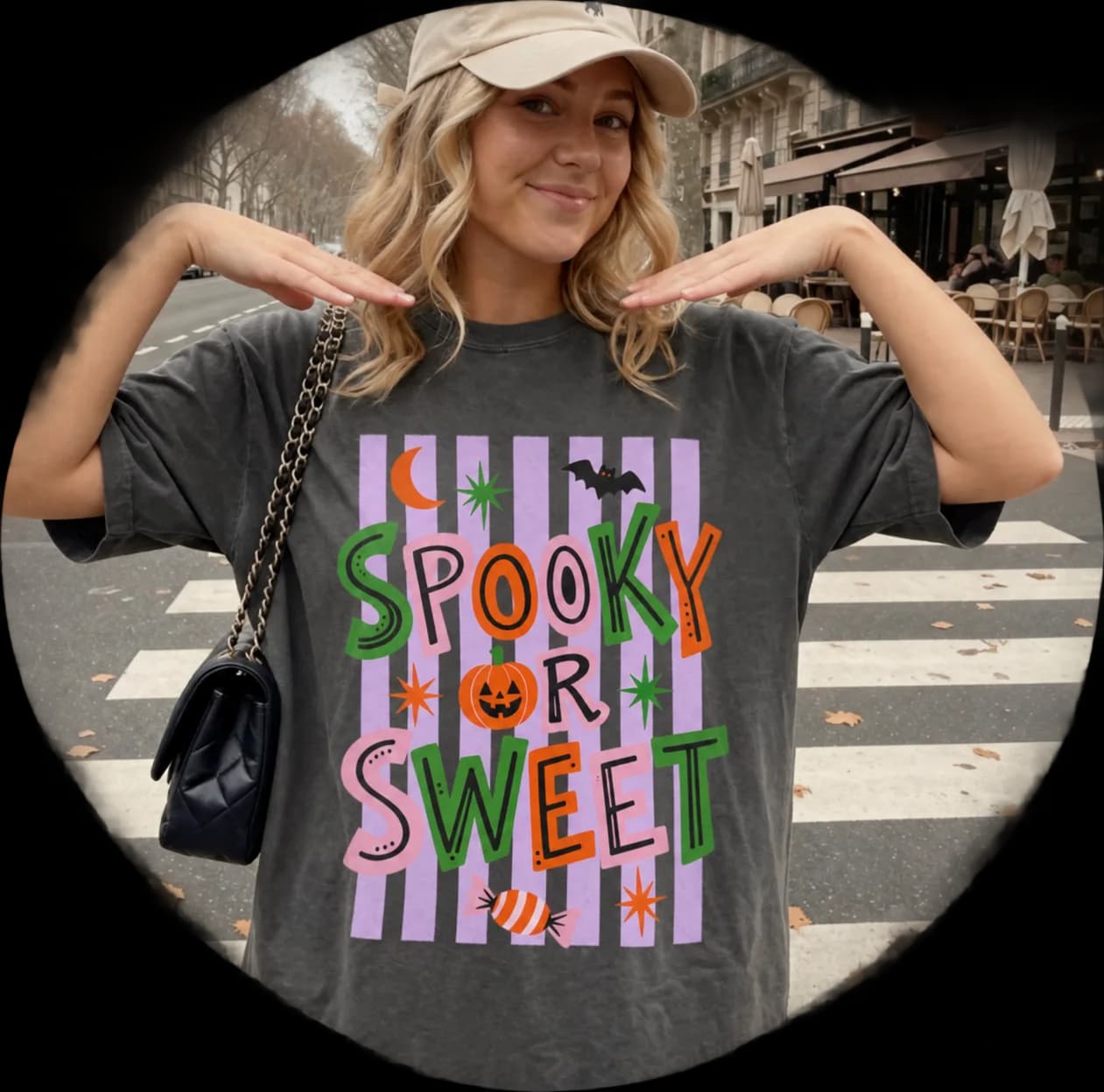 Trick or Treat Shirt, Comfort Colors® Halloween Tshirt, Preppy Halloween Shirt, Retro Halloween Tee, Pumpkin Season, Spooky Season Vibes